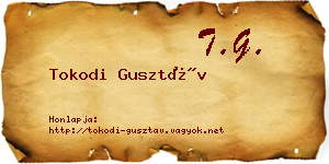 Tokodi Gusztáv névjegykártya