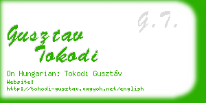 gusztav tokodi business card